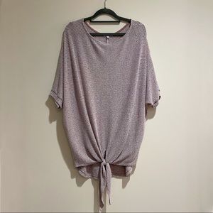 White Birch Tie Front Sweater